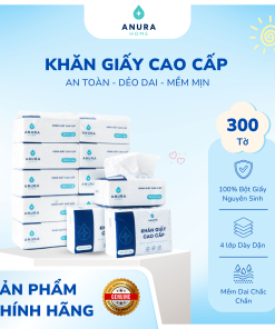 Xách 10 khăn giấy cao cấp-300 tờ/4 lớp